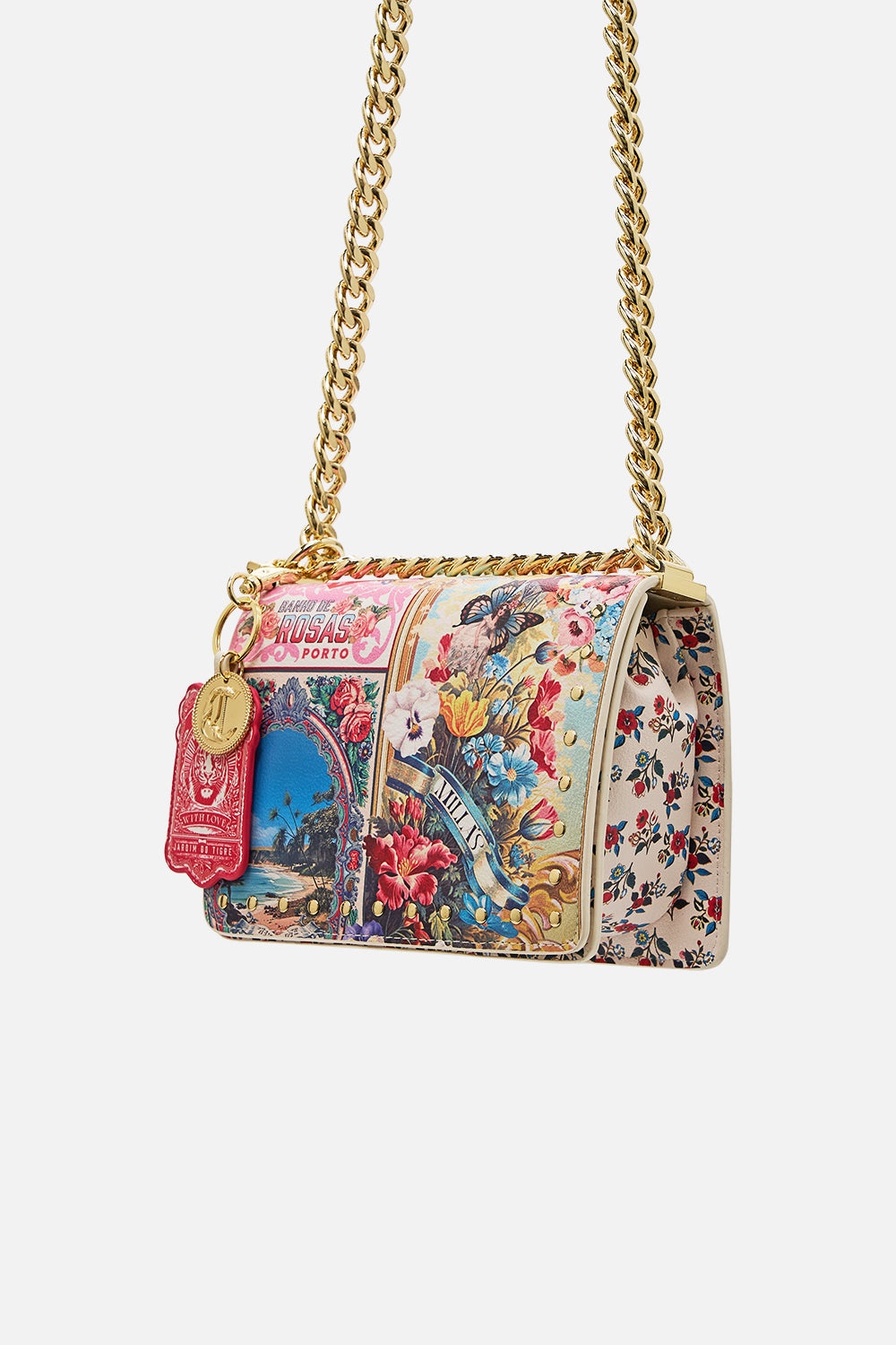 CROSSBODY BOX BAG WITH CHAIN AND KEYRING - 2