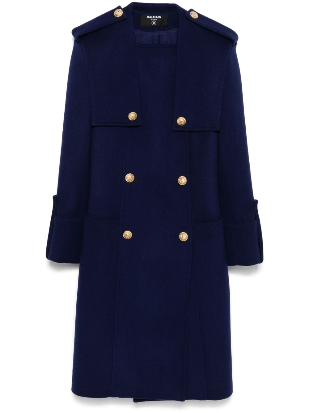 double-breasted military coat - 1