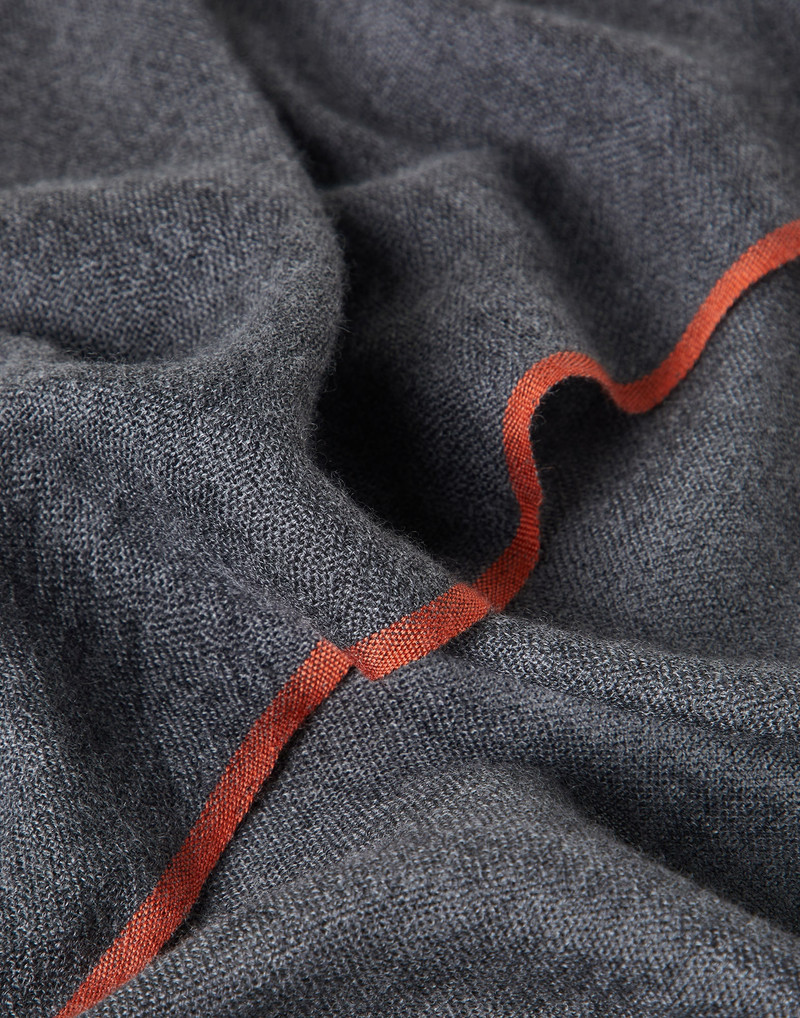 Cashmere and cotton scarf with selvedge 3