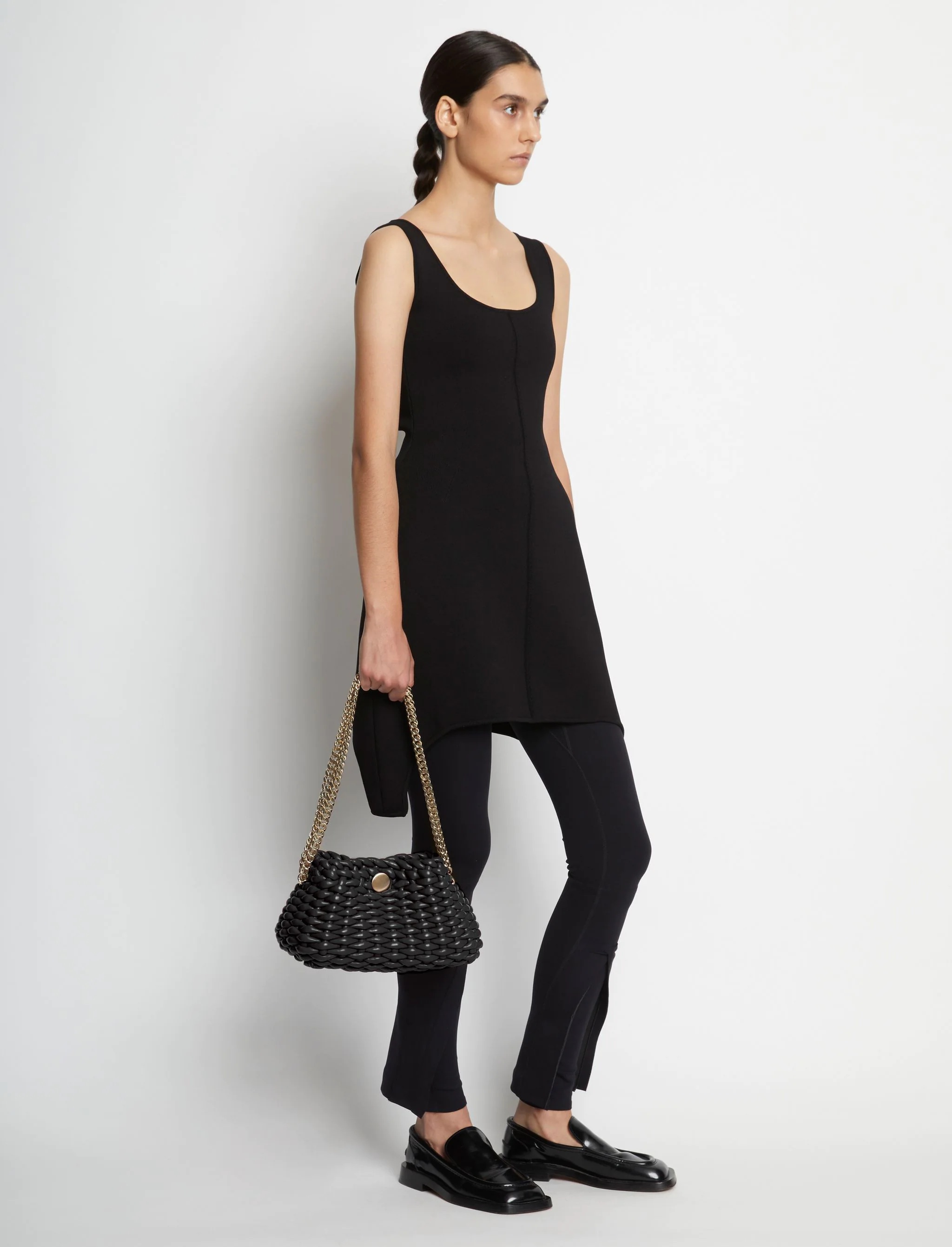 Small Woven Leather Chain Tobo Bag - 3