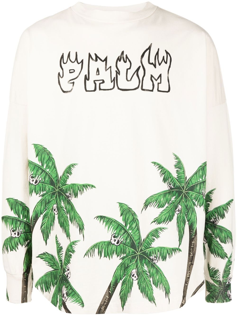 palm-print cotton sweatshirt - 1