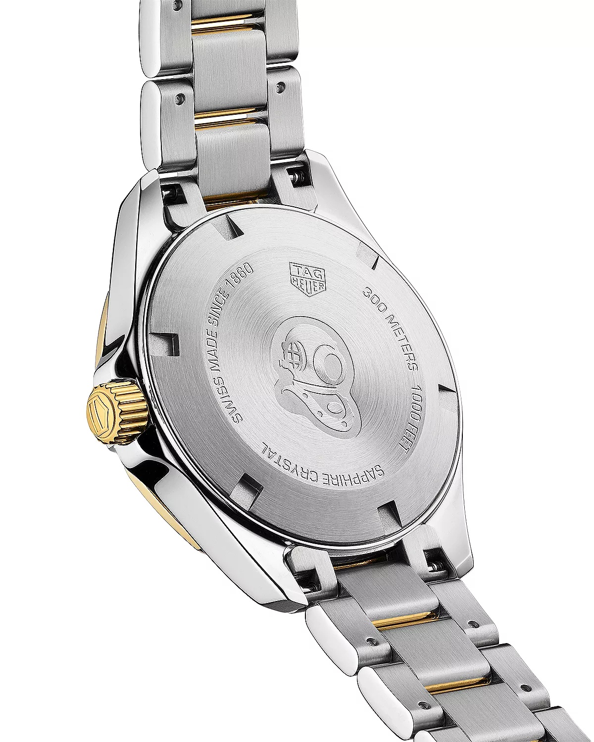 Aquaracer Quartz Ladies' Mother of Pearl Steel & 18K Yellow Gold Coating Watch, 32mm - 5