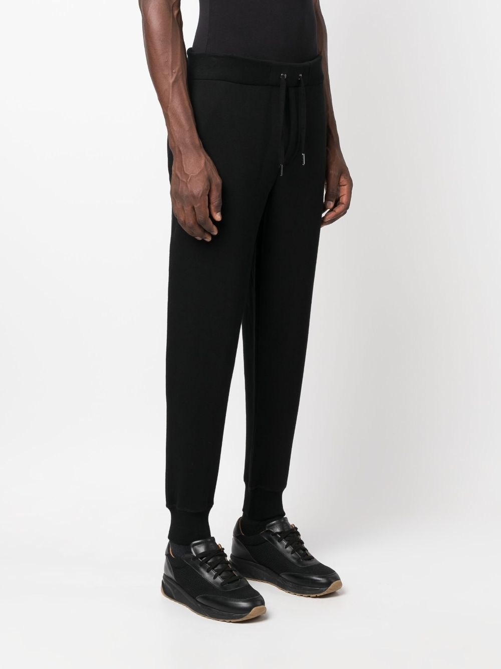 tapered fleece track pants - 3