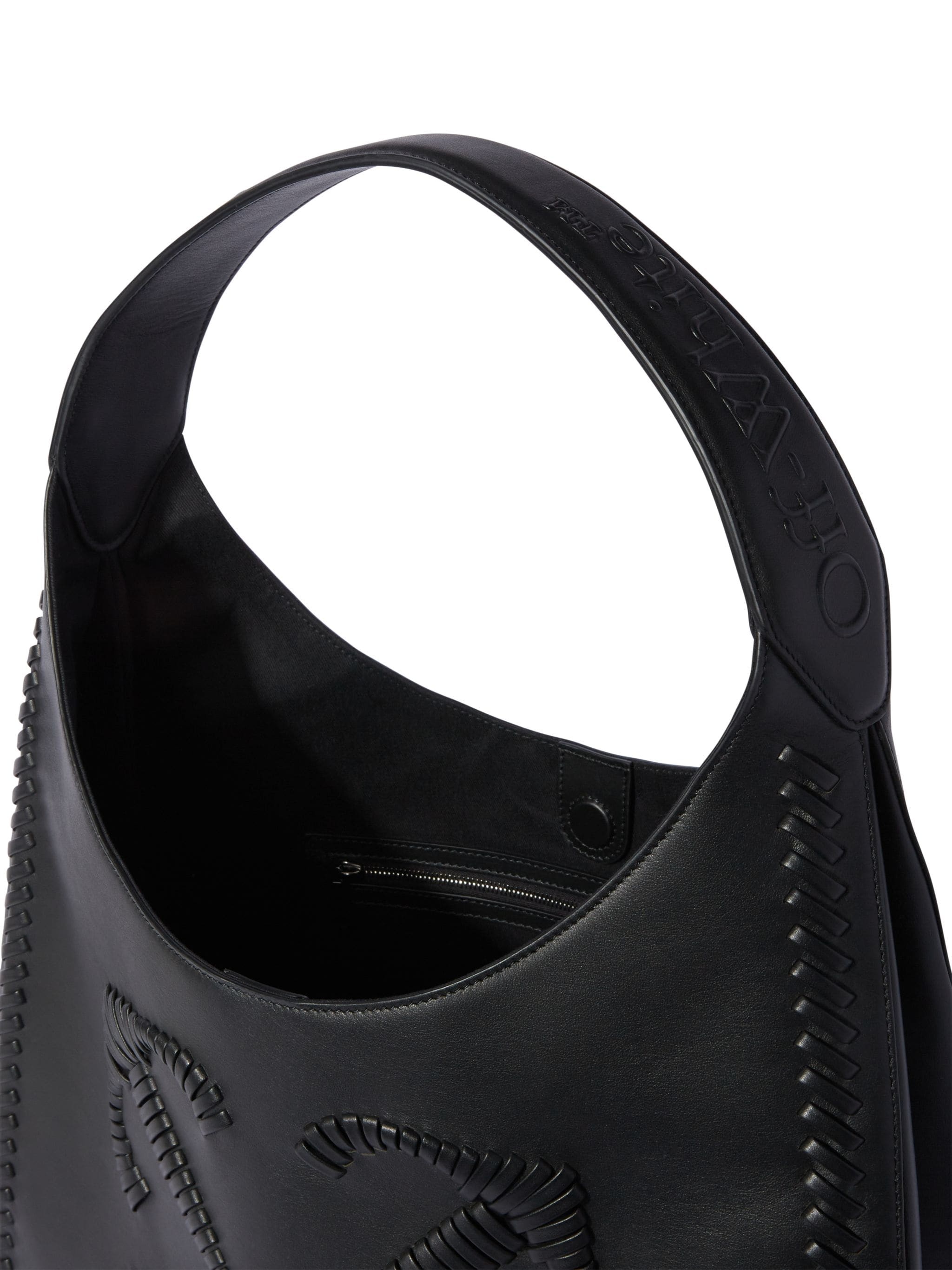Black Leather Hobo Metropolitan Bag - 5