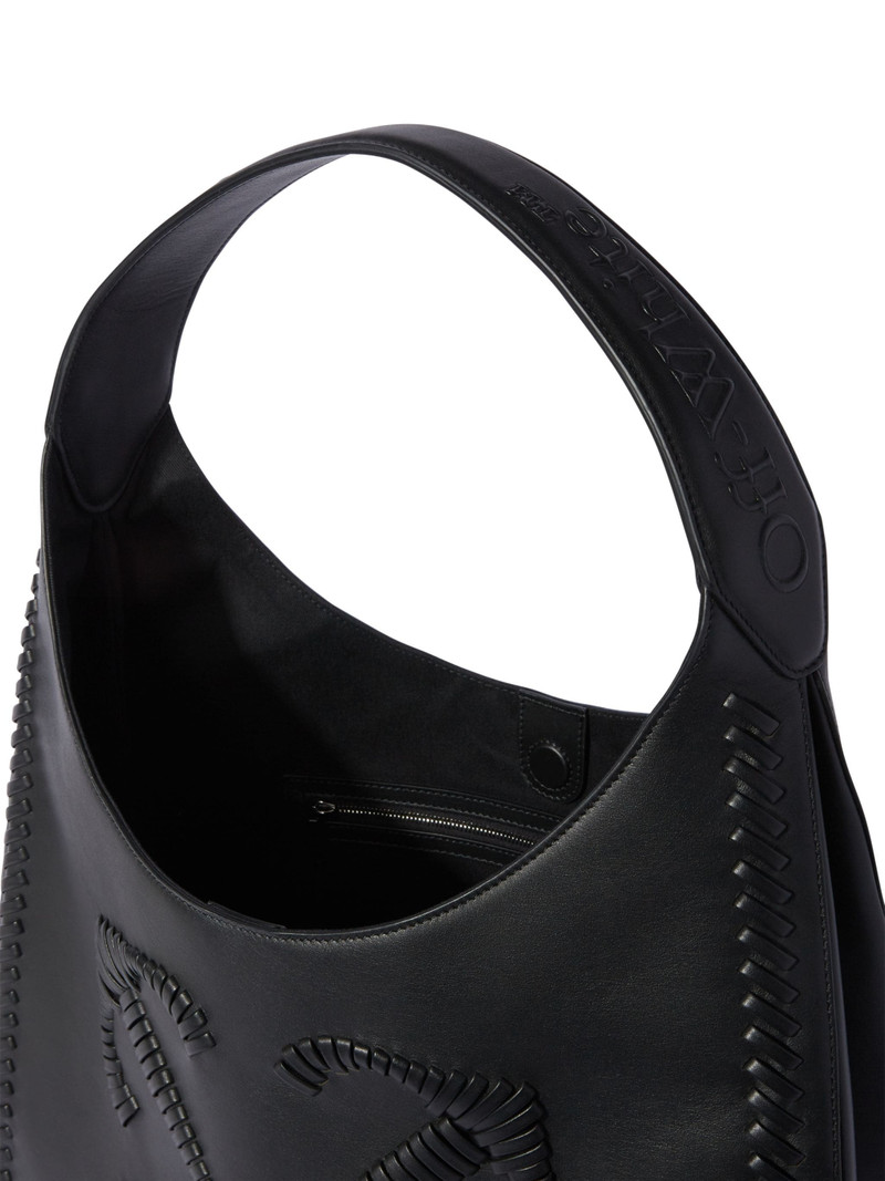 Black Leather Hobo Metropolitan Bag 5