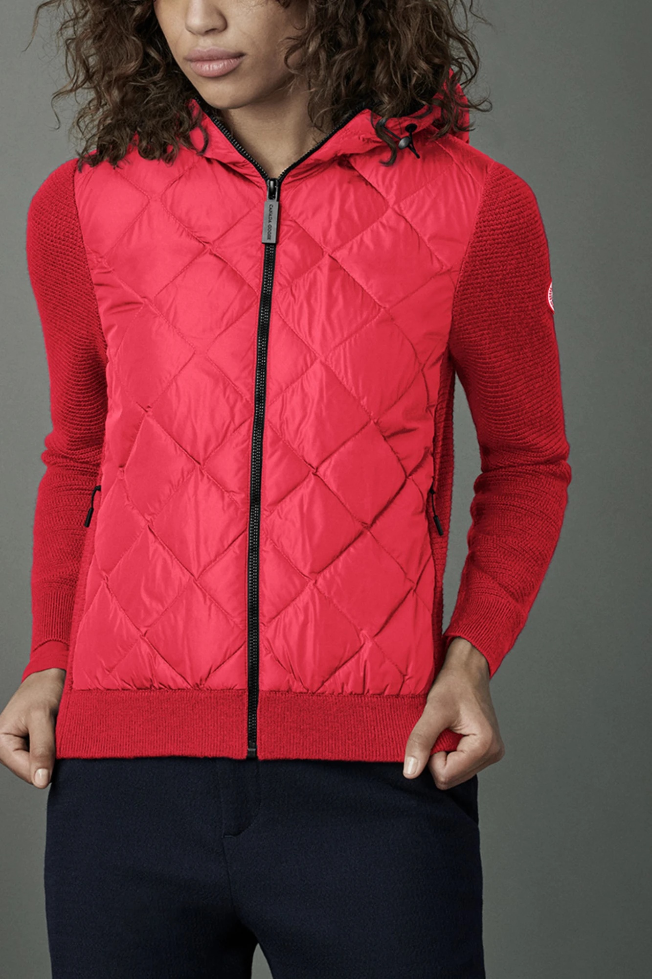 HYBRIDGE QUILTED KNIT HOODY - 2