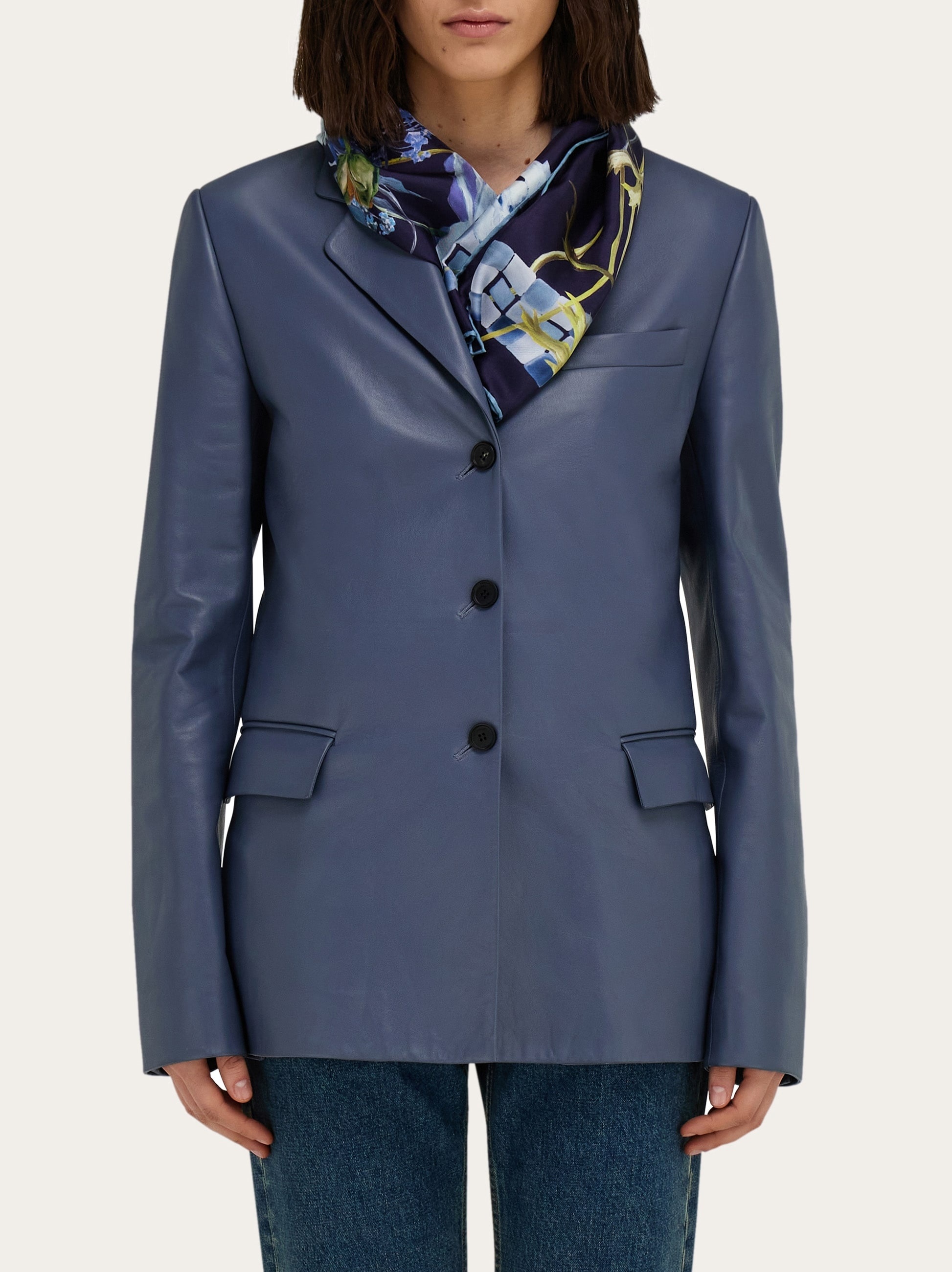 Fiori print silk scarf - 3