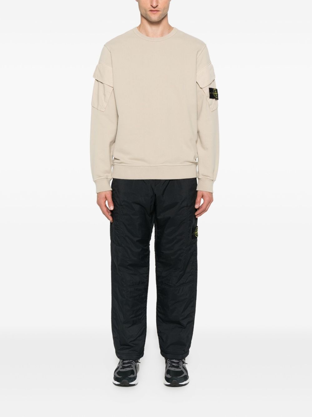 Compass-badge cotton sweatshirt - 2