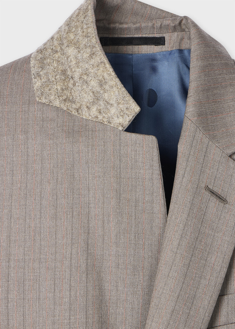 Paul Smith The Soho - Tailored-Fit Grey and Pink Pinstripe Wool Suit outlook