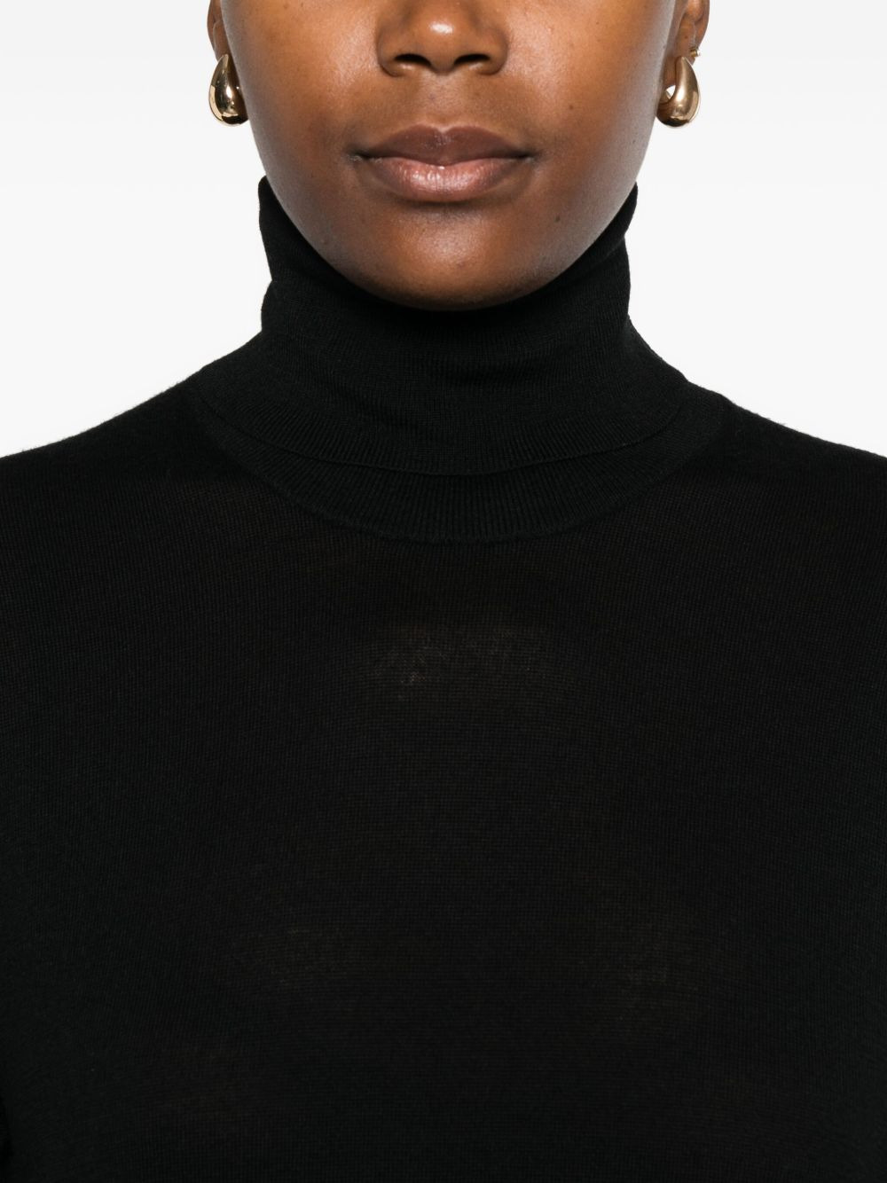 turtleneck midi dress - 5