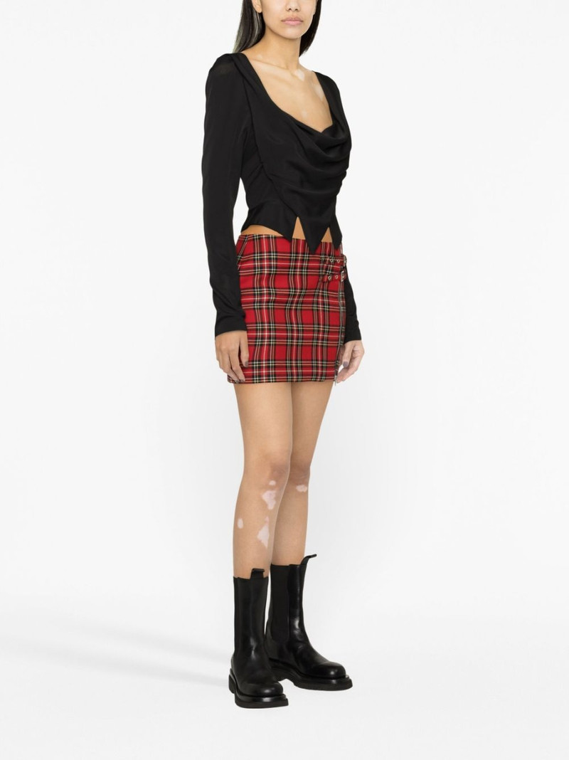 plaid-check wool skirt 4