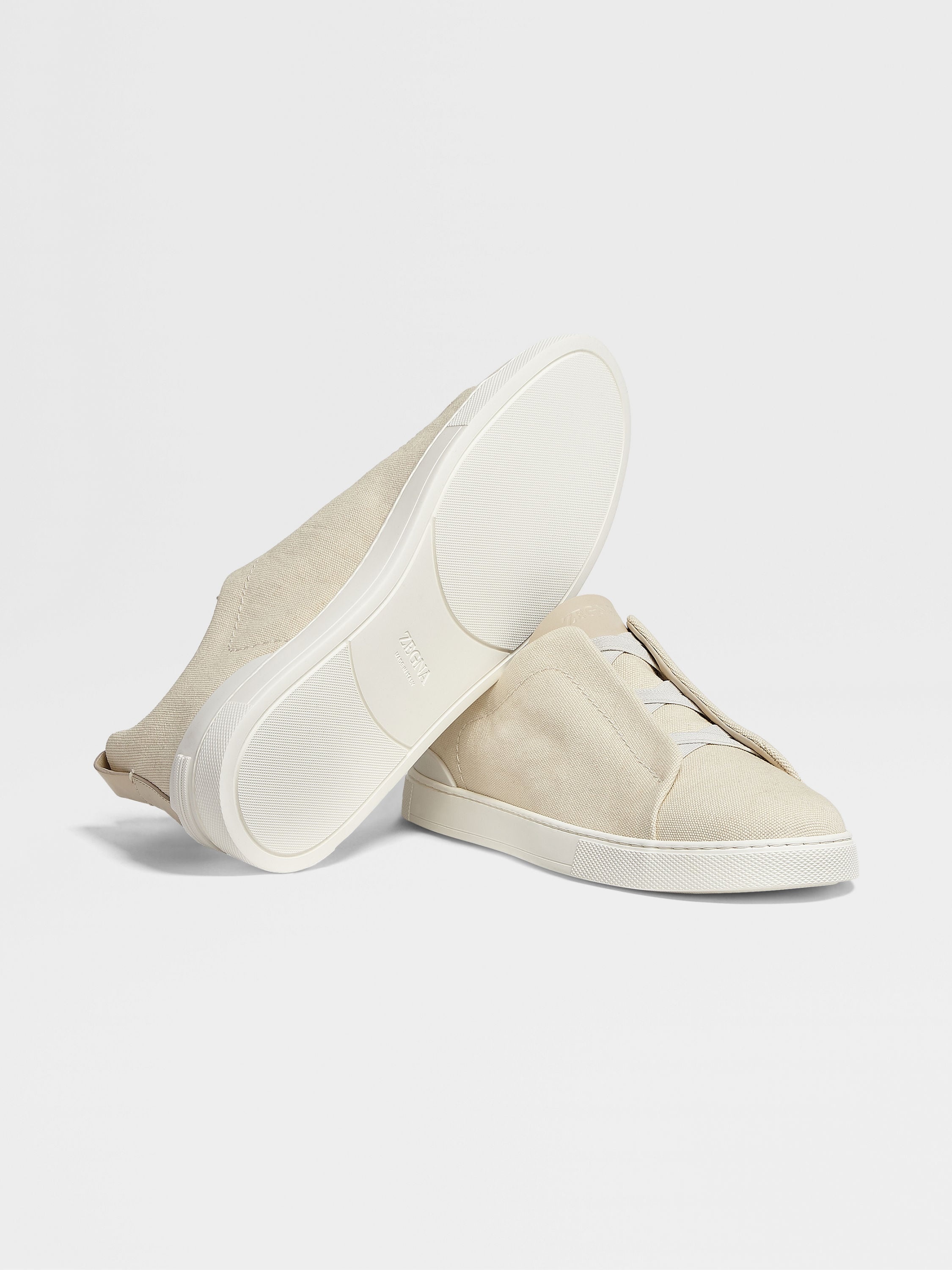 OFF WHITE CANVAS TRIPLE STITCH™ LOW TOP SNEAKERS - 5