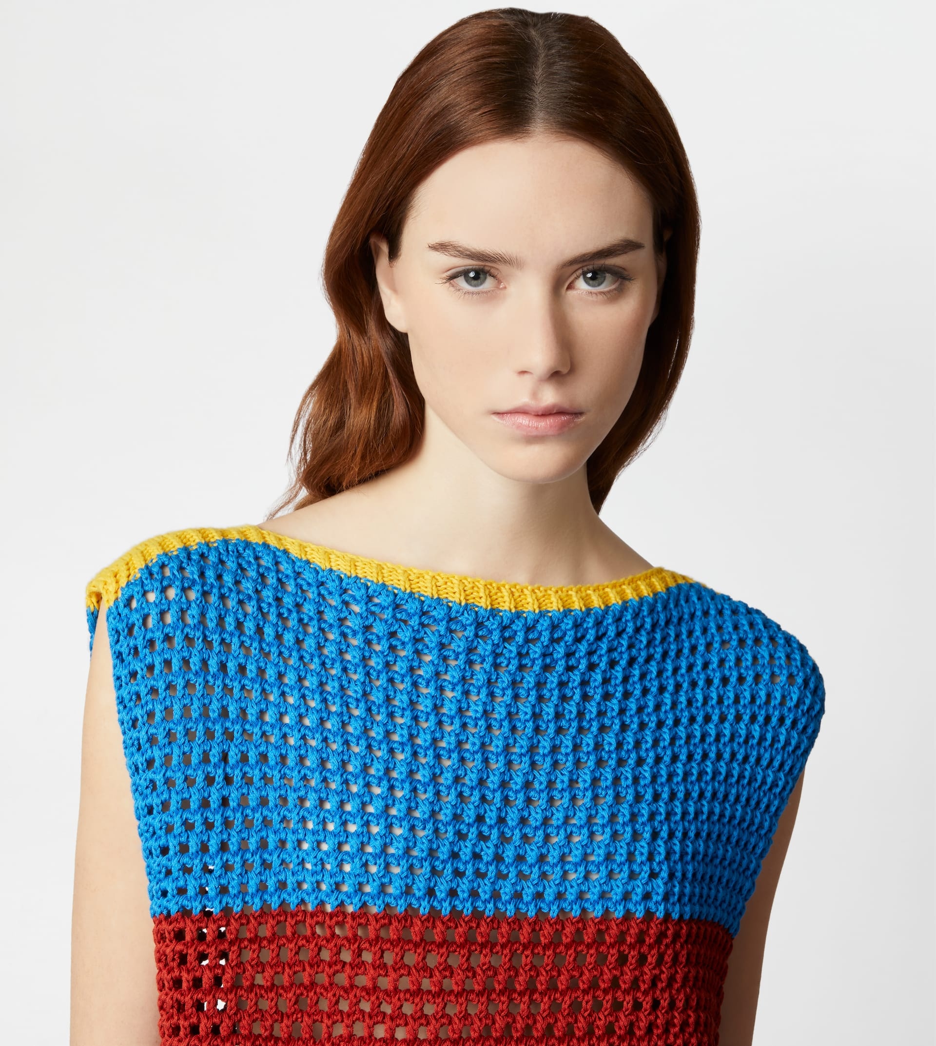 TOP IN COTTON KNIT - RED, LIGHT BLUE, YELLOW - 5