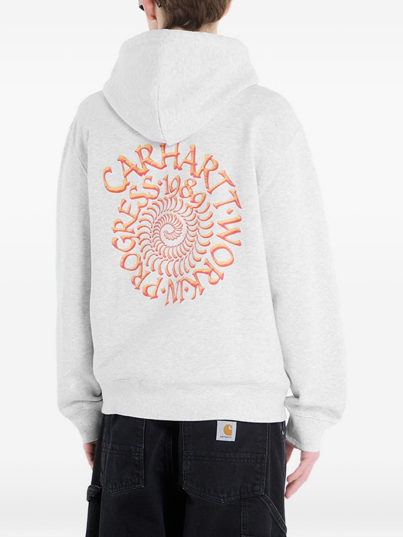 logo-print drawstring hoodie 5