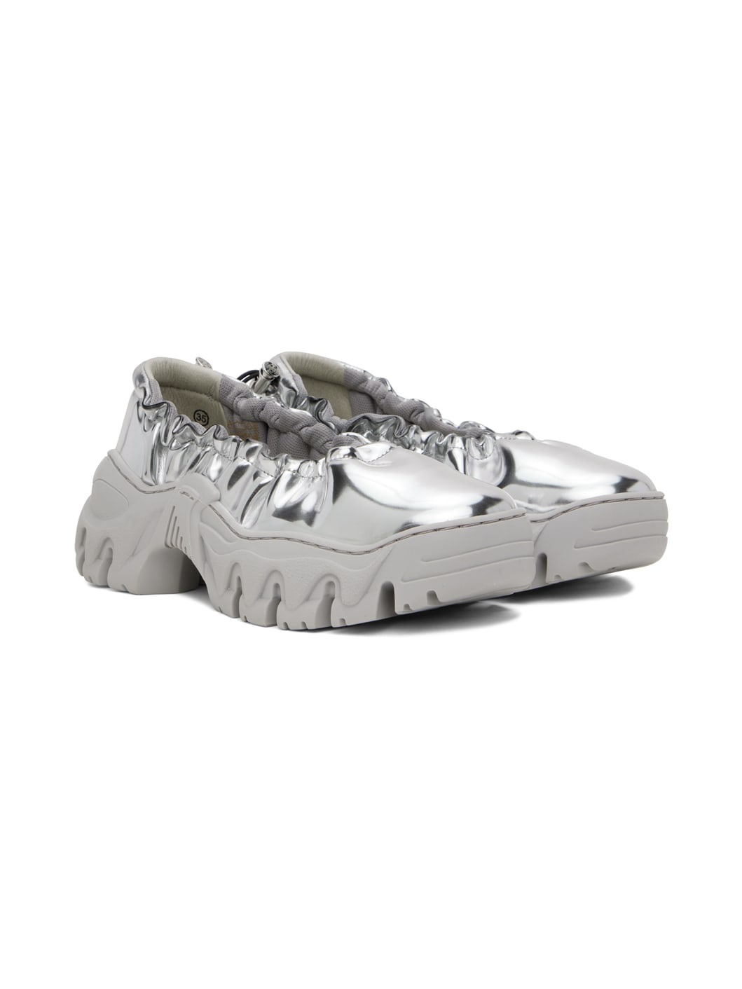 SSENSE Exclusive Silver Boccaccio II Ballerina Flats - 4