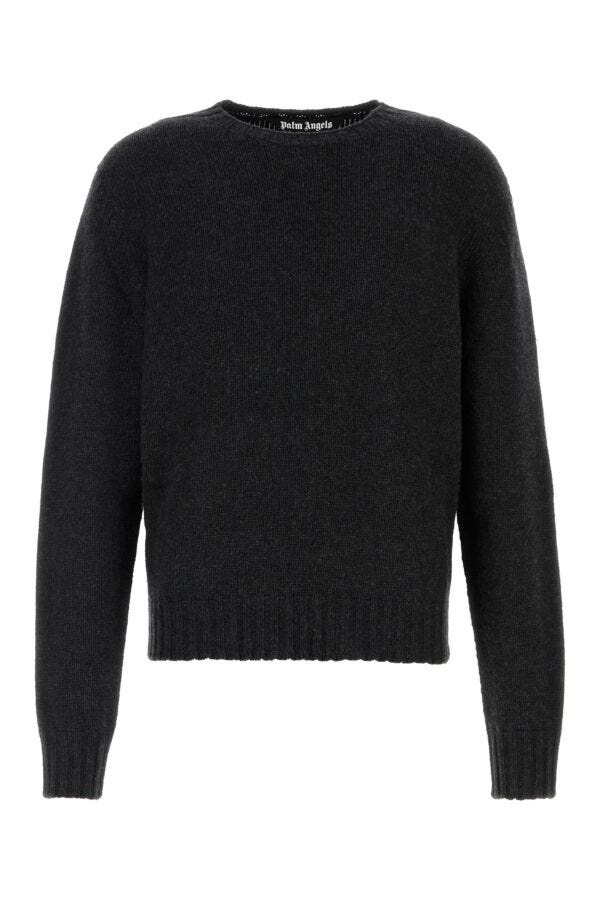 Black wool blend sweater - 1