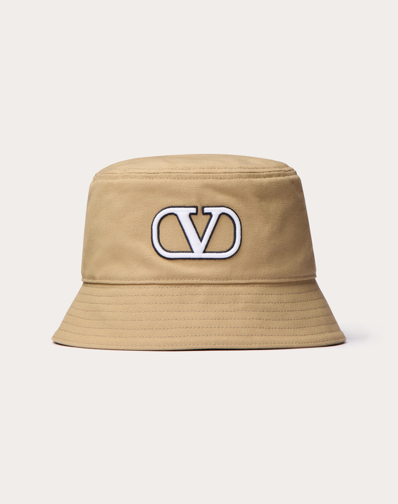 VLOGO SIGNATURE COTTON BUCKET HAT WITH VLOGO EMBROIDERY - 1