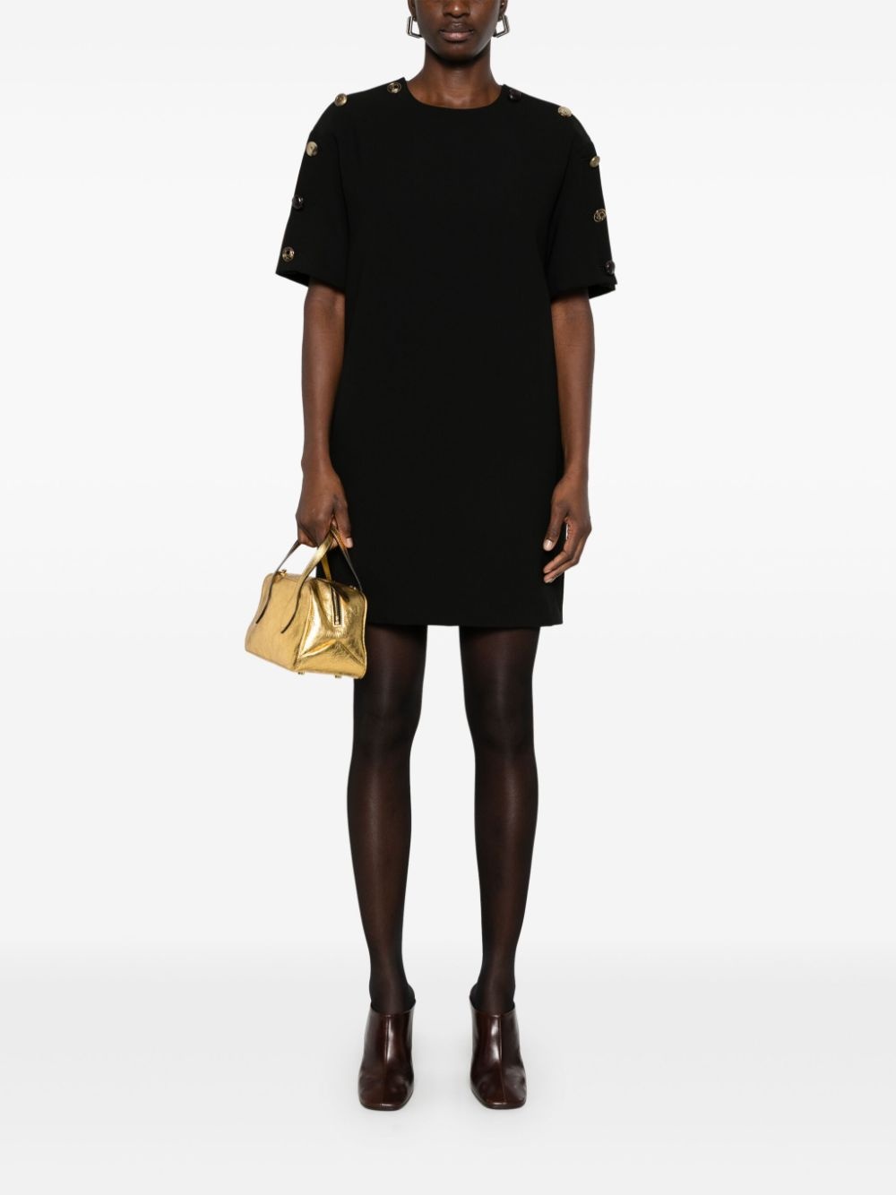 crepe mini dress - 2
