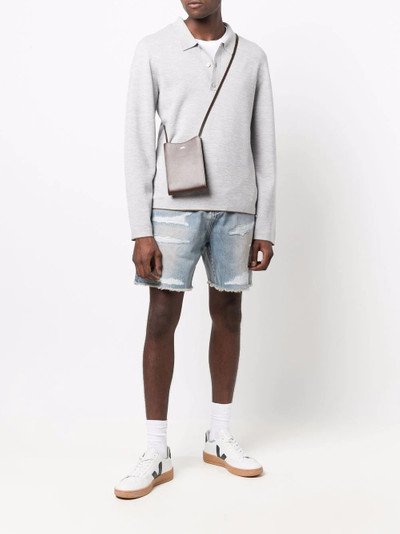 AMIRI distressed denim shorts outlook