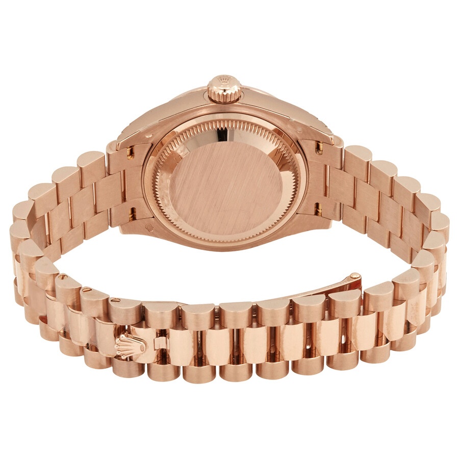 Rolex Lady-Datejust Mother of Pearl Diamond Dial Automatic Ladies 18kt Everose Gold President Watch  - 3