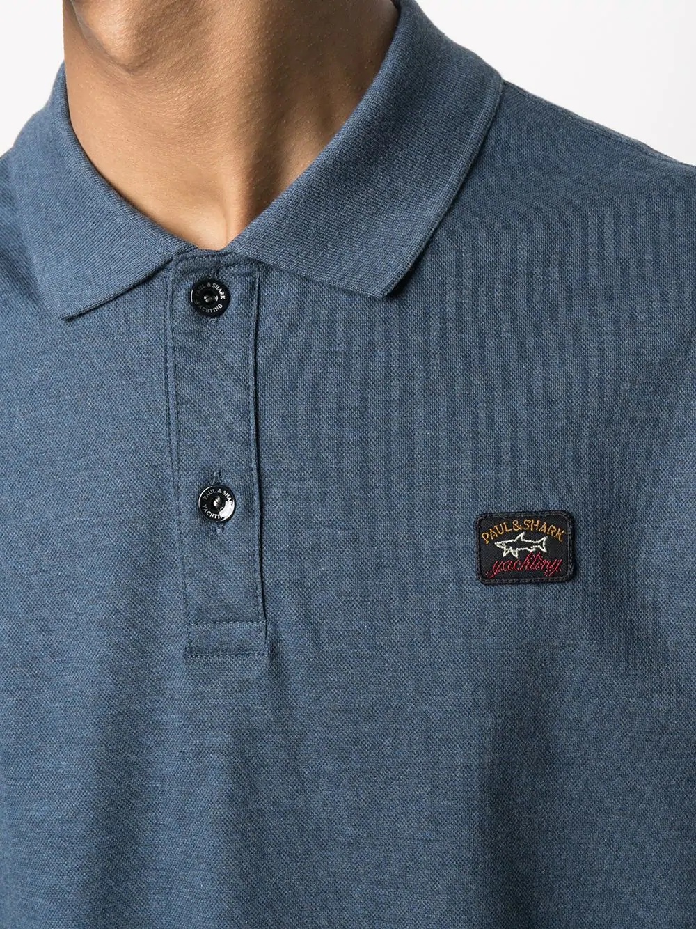 logo patch polo shirt - 5