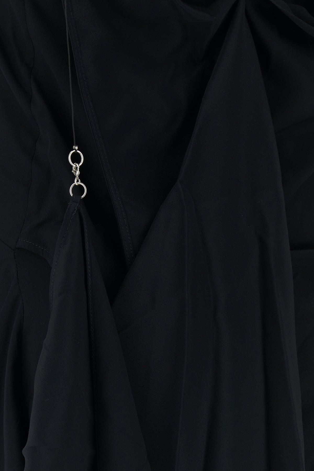 Black acetate blend Jogakbo dress - 3