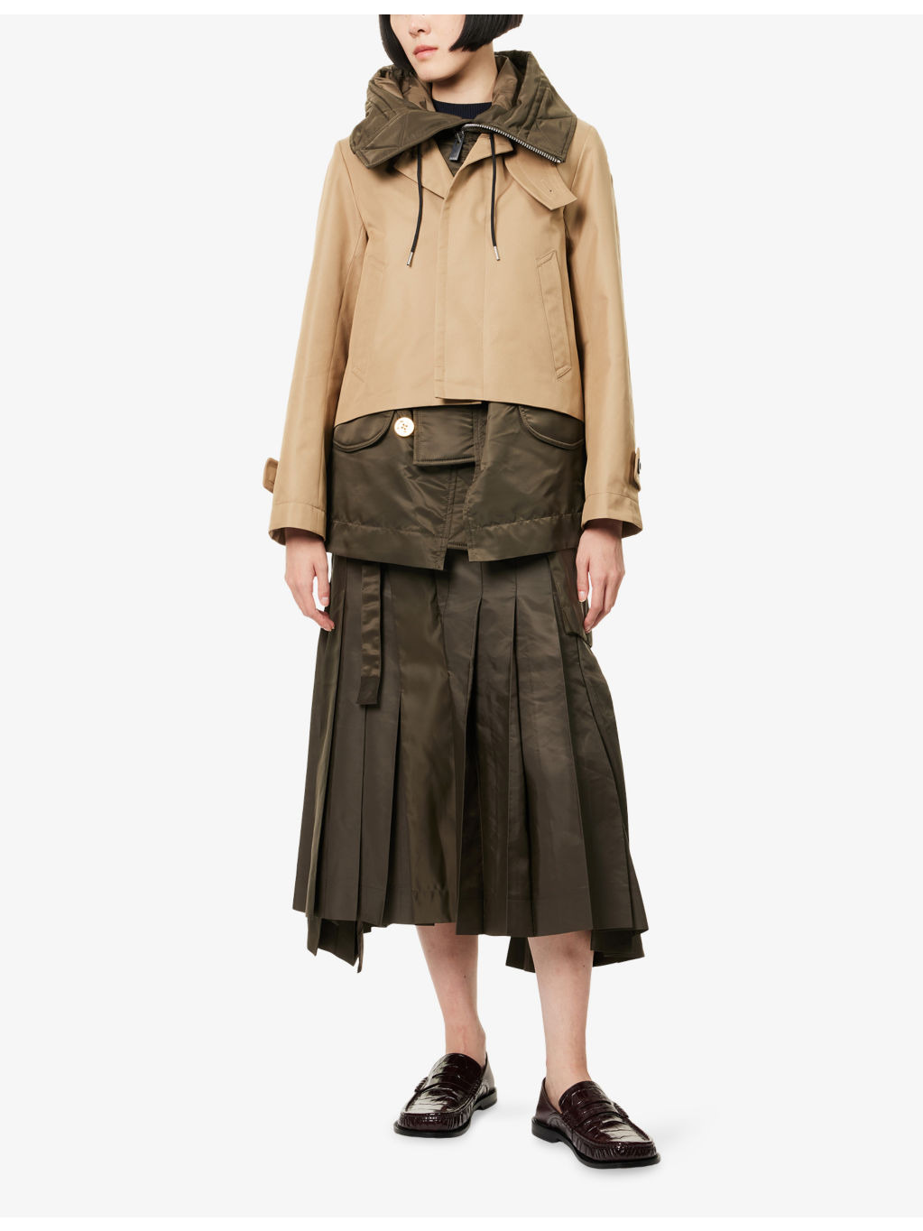 Layyered Hooded Cotton-Gabardine Blouson Jacket - 3