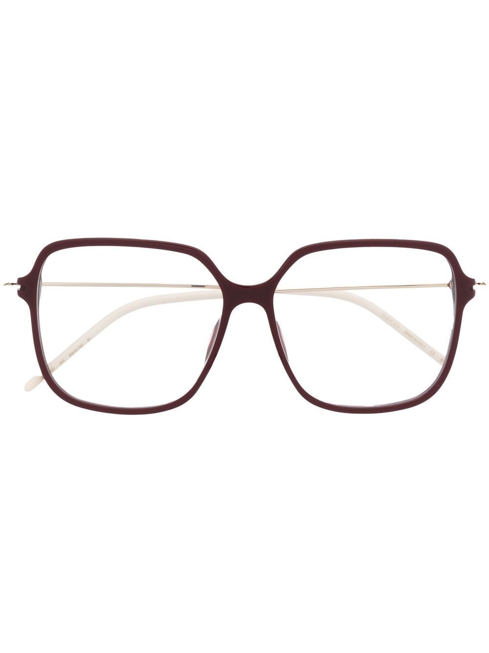 oversized-frame logo glasses - 1