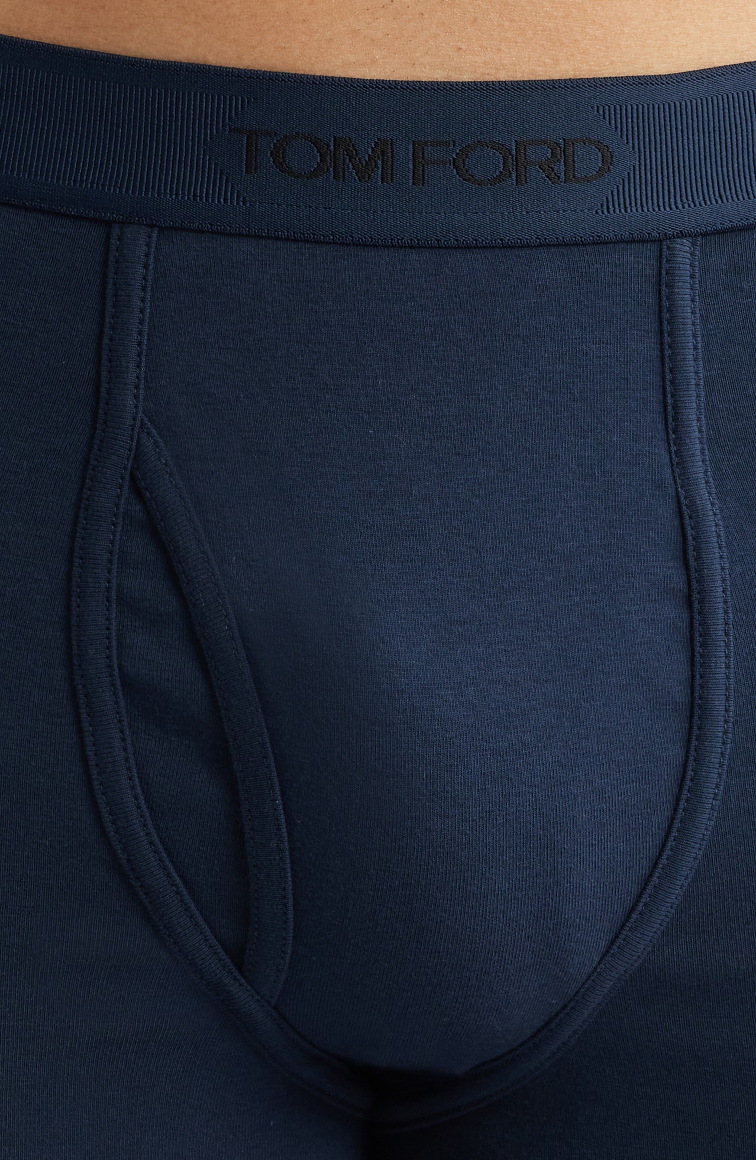 TOM FORD Stretch Cotton Long Johns in Dark Sapphire at Nordstrom - 4