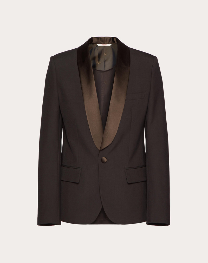 WOOL DINNER JACKET WITH MAISON VALENTINO TAILORING LABEL AND CHIFFON INNER BIB 1