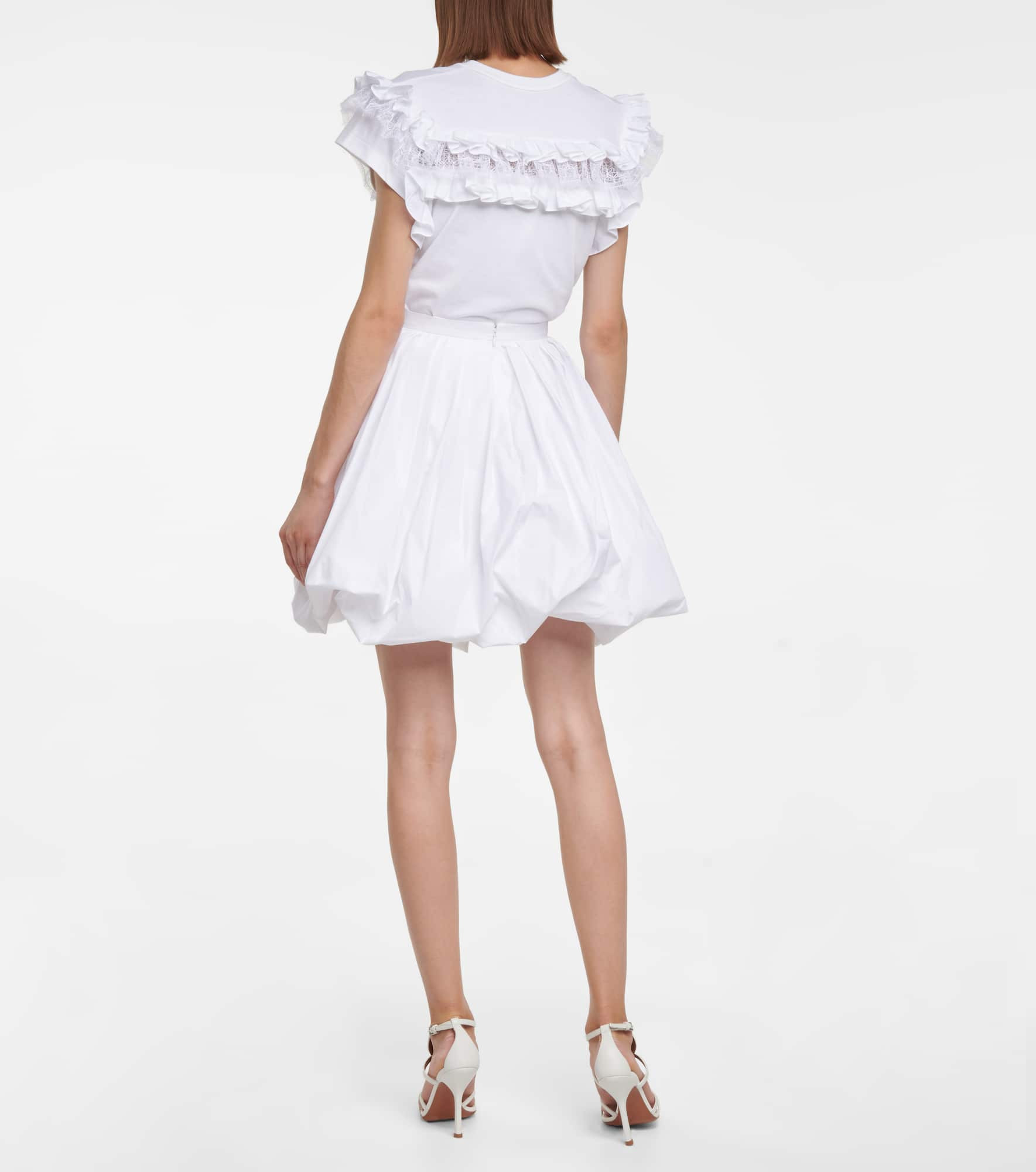 Cotton-blend poplin miniskirt - 3