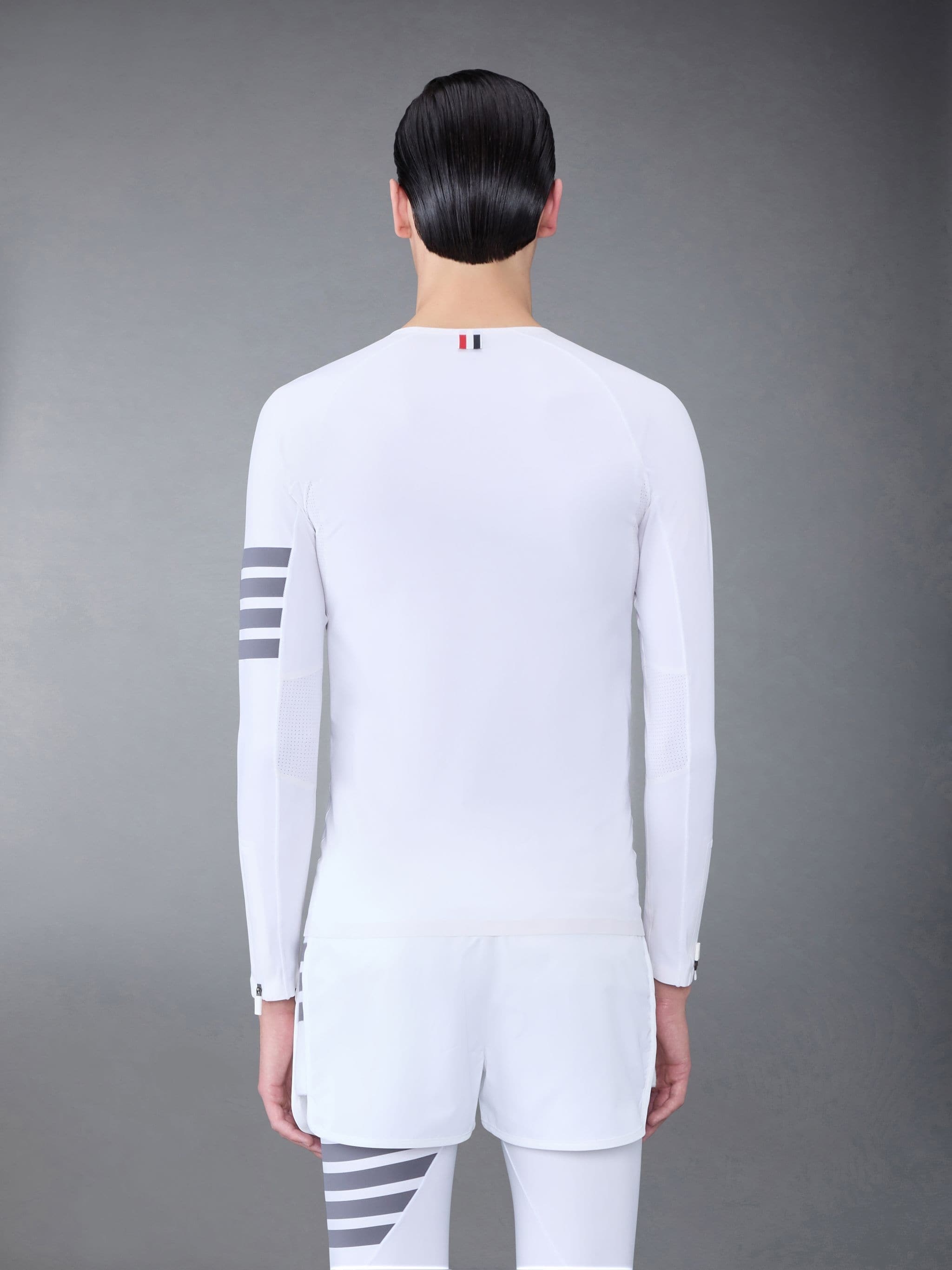 Lightweight Interlock 4-Bar Long Sleeve Compression Tee - 2