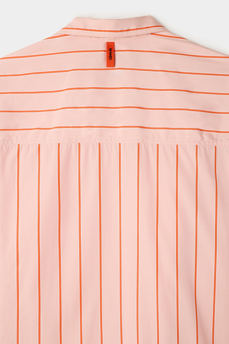 STRIPED OVER SHIRT / pink 6