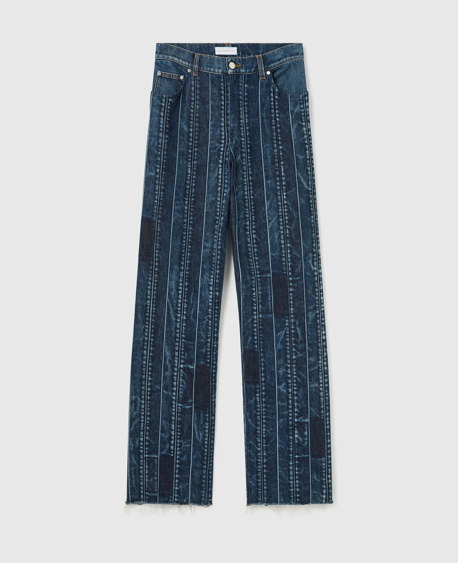 Waistband Panelled Straight Jeans - 1