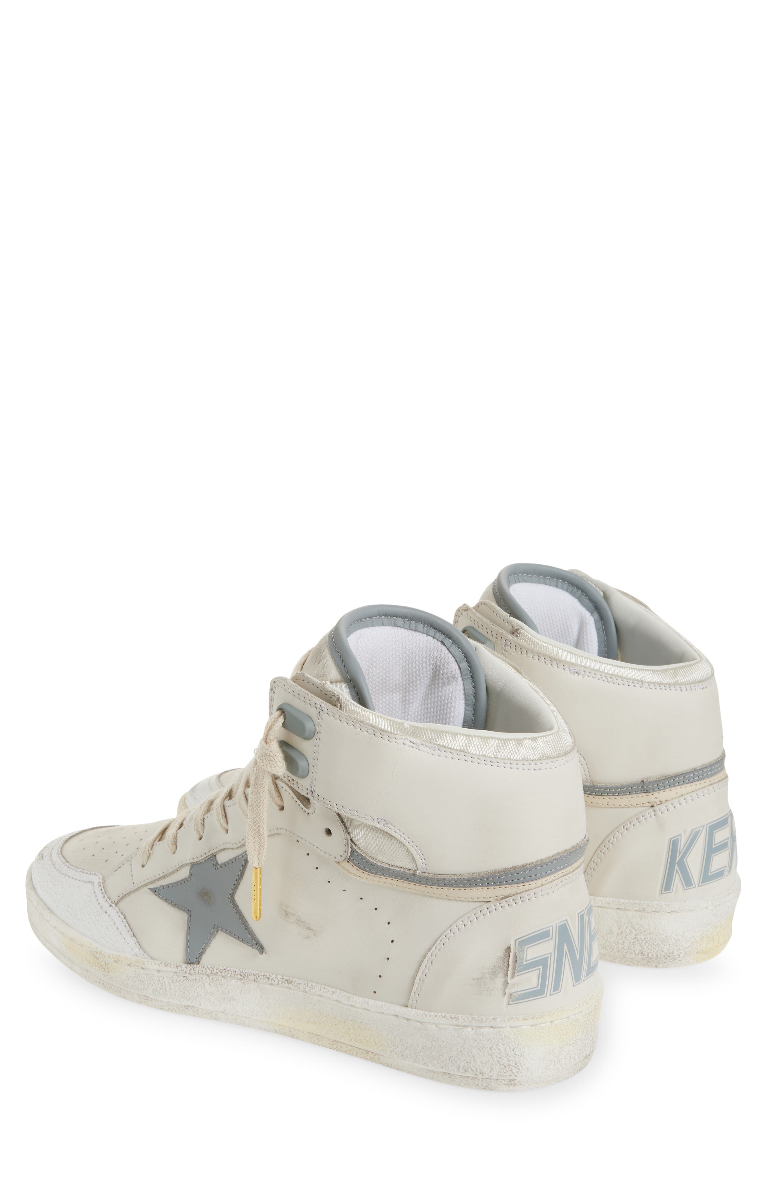 Golden Goose Sky-Star High Top Sneaker in White/Silver Blue/Beige at Nordstrom - 2
