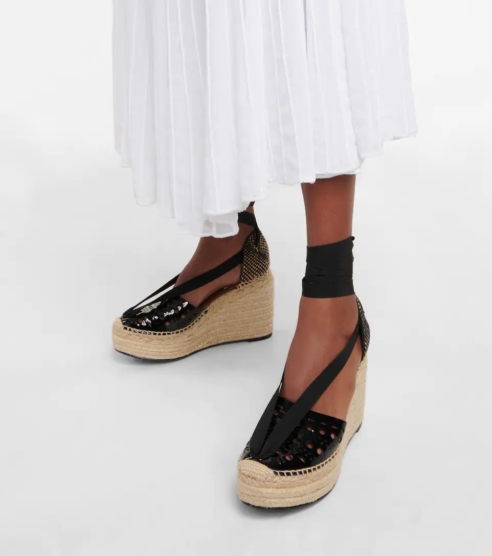 Laser-cut espadrille wedges - 4