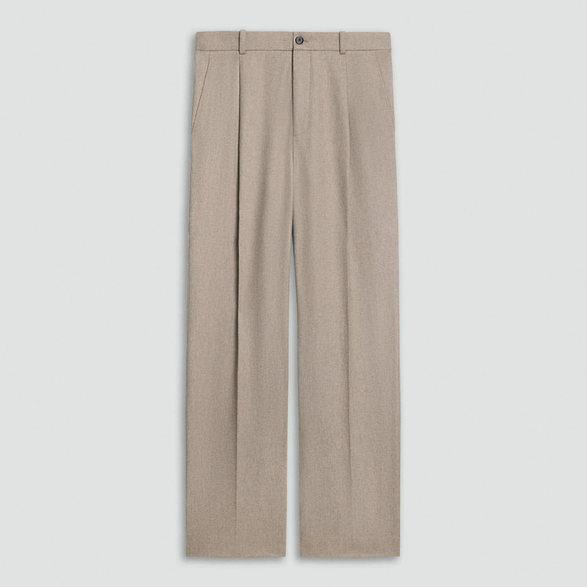 Relaxed Pleat Pant in Cashmere-Blend Flannel - 1