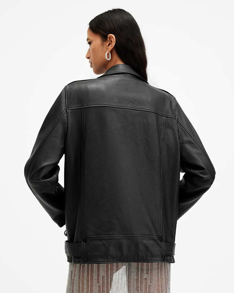 BILLIE OVERSIZED LEATHER BIKER JACKET 9