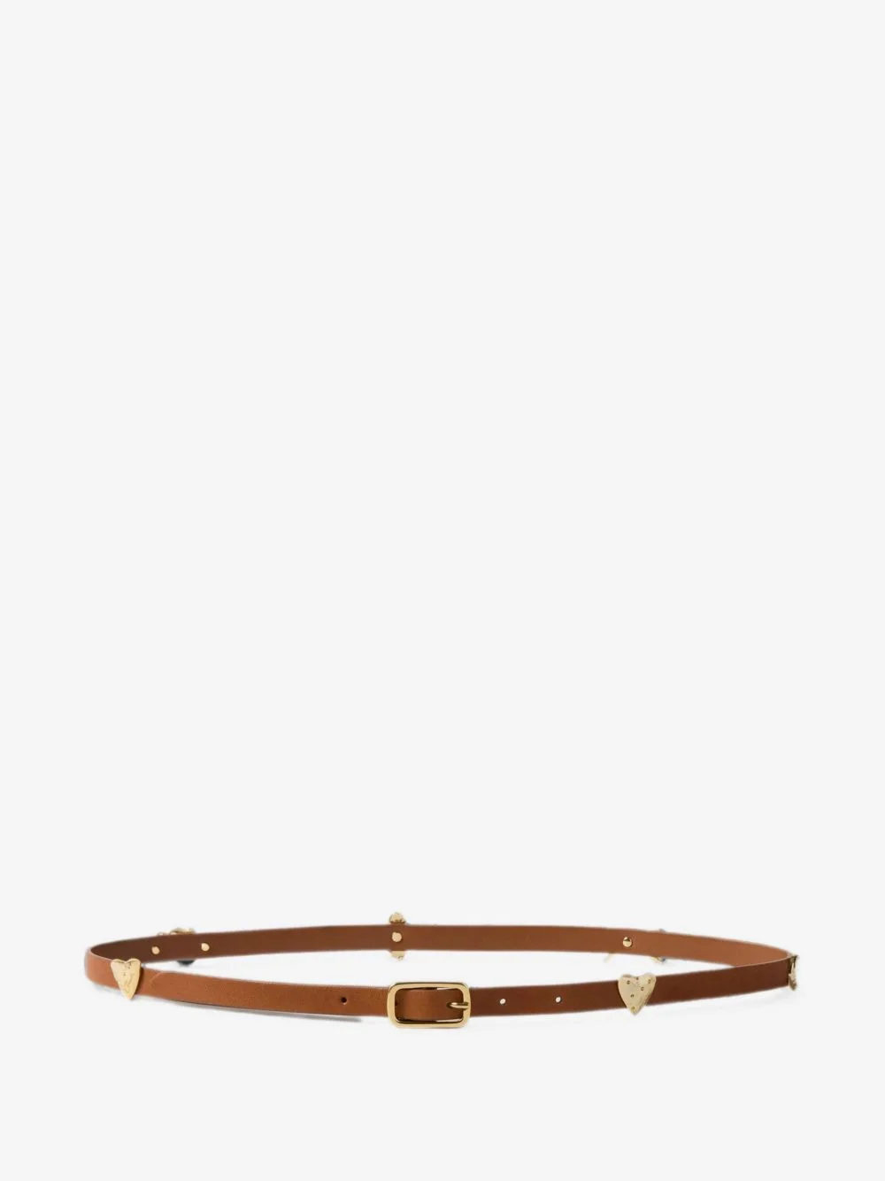 vegetable-tanned leather charm belt - 1