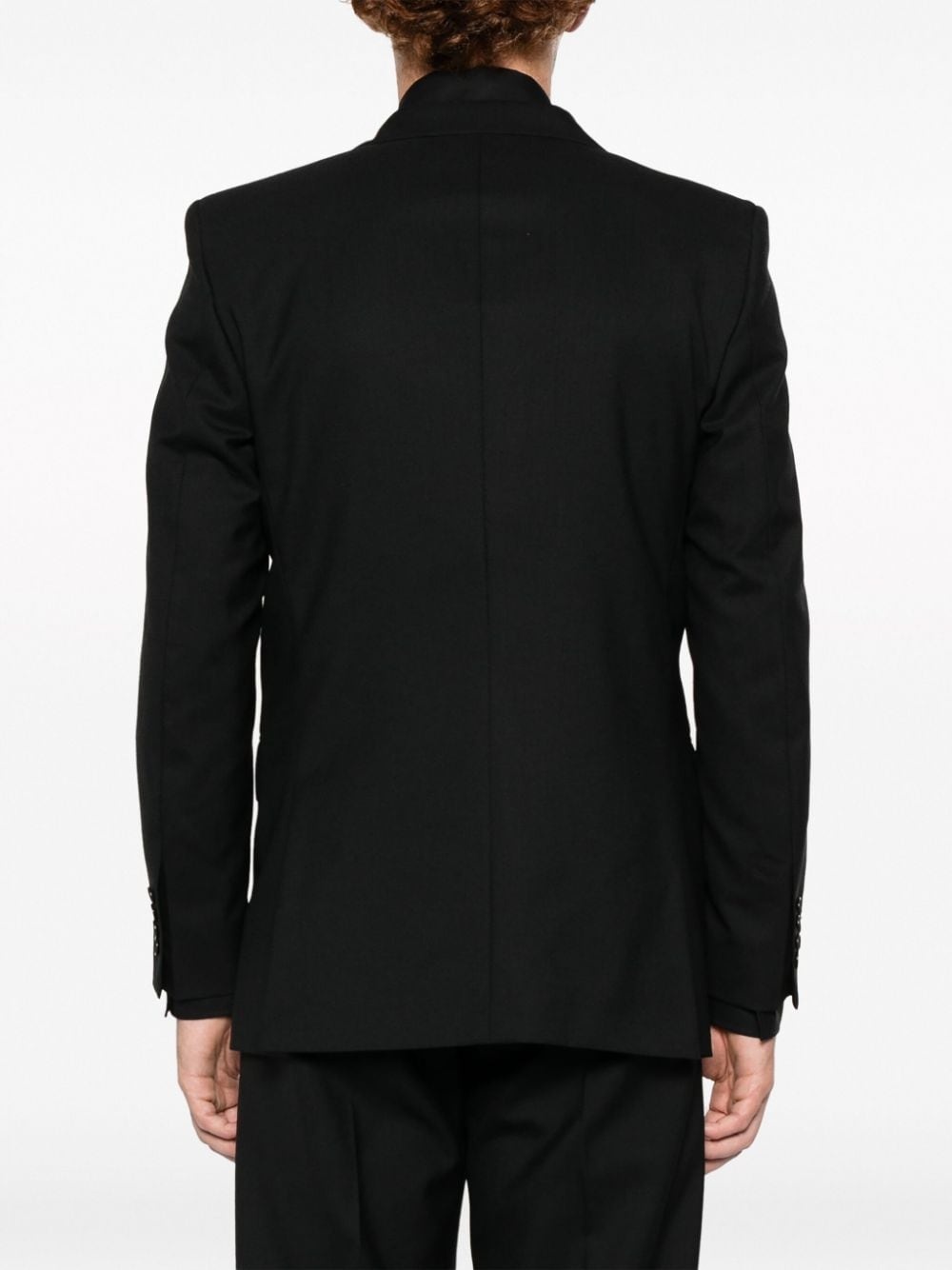 single-breasted wool blazer - 4