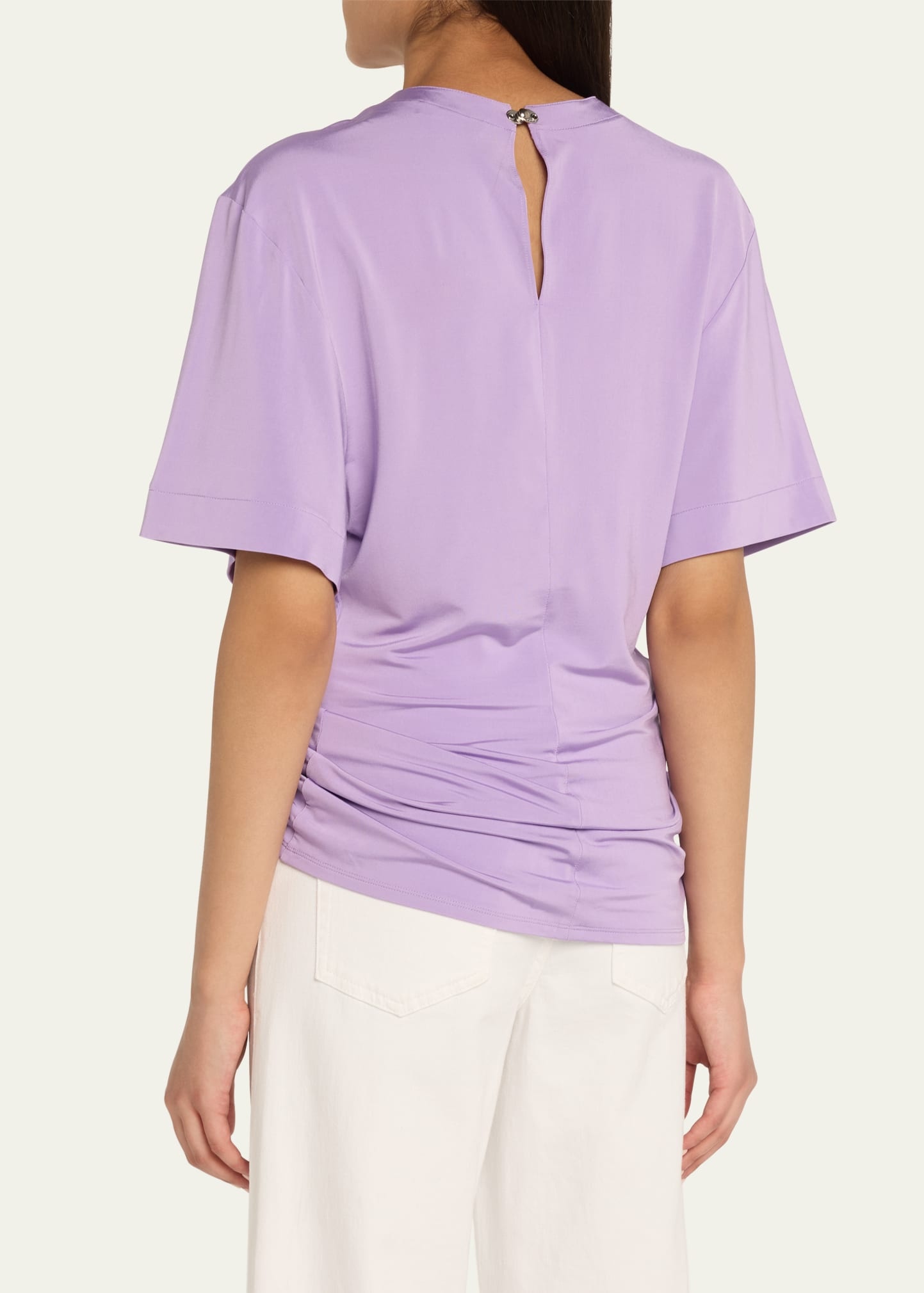 Short-Sleeve Ruched T-Shirt - 3