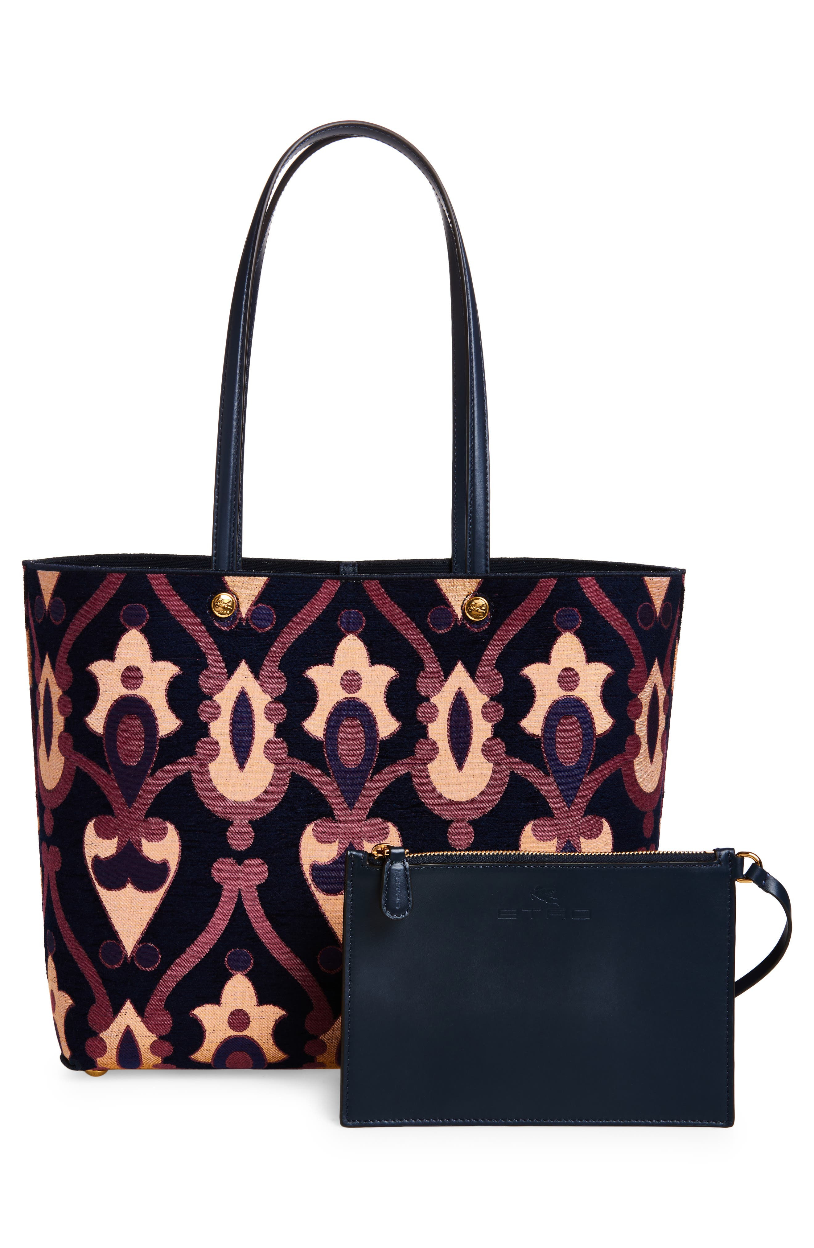 Etro Medium Essential Jacquard Shopper in S9883 Multicolour/Blue at Nordstrom - 3