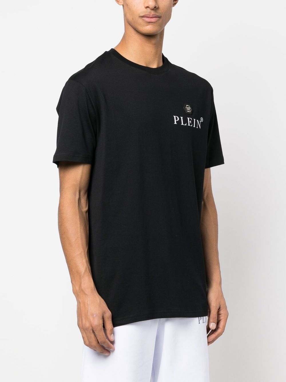 logo-plaque cotton T-shirt - 3