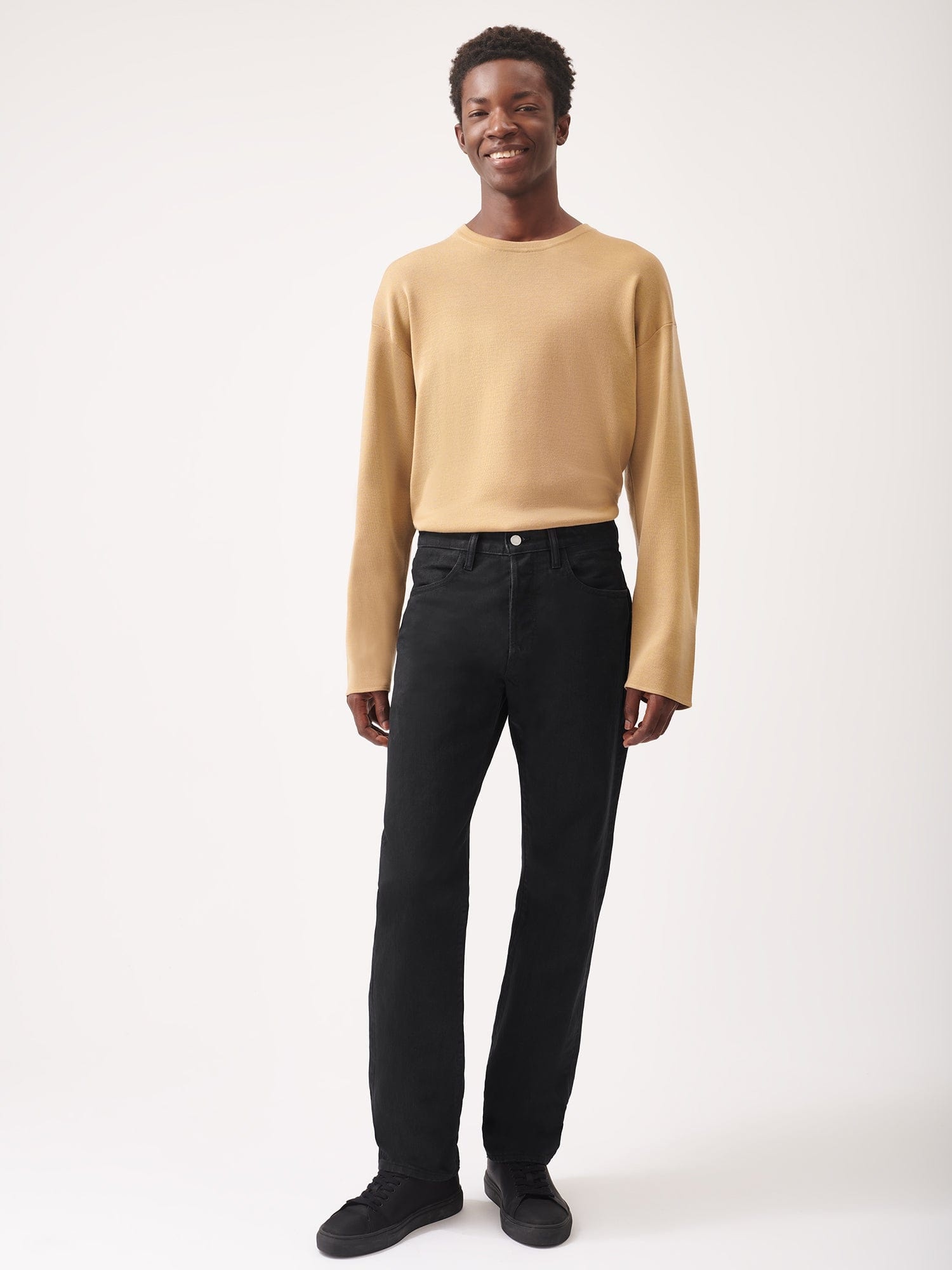 Mens Regenerative Merino Wool Sweater - Camel - 3