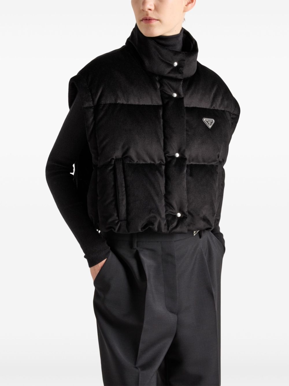 convertible cropped puffer jacket - 4