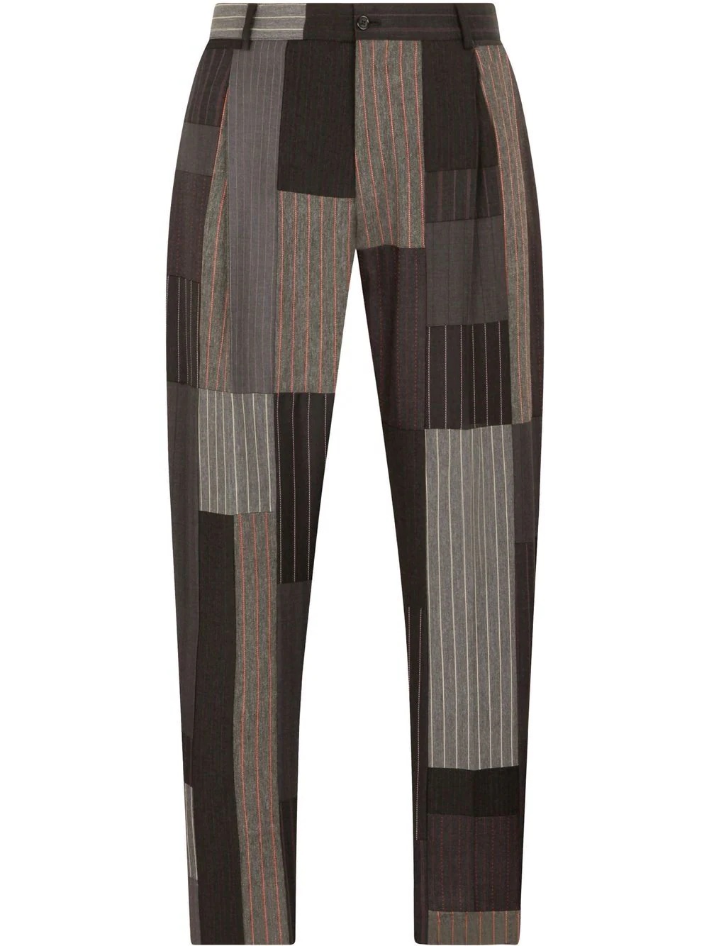 patchwork tailored trousers - 1