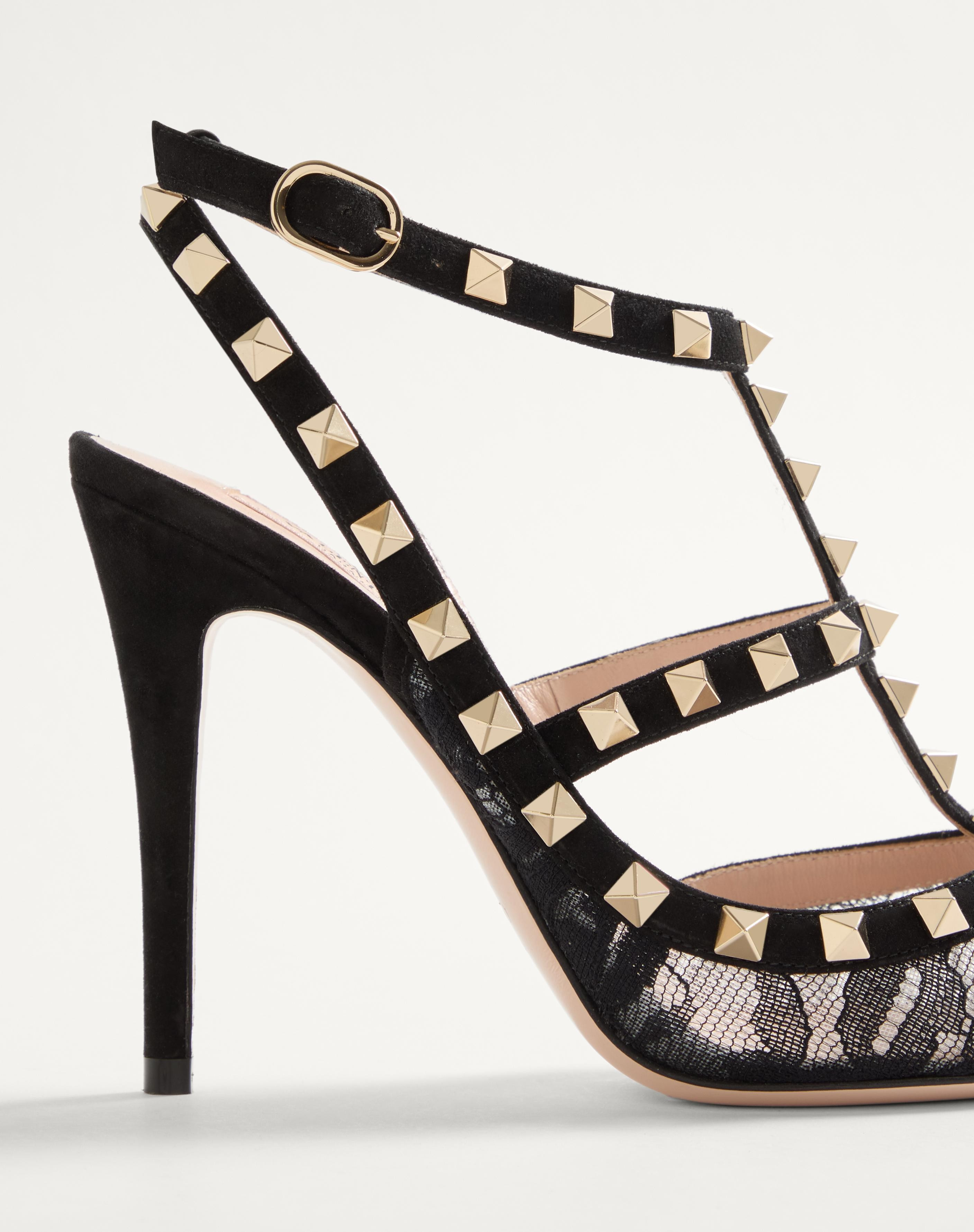 ROCKSTUD LACE PUMP WITH STRAPS 100MM - 7