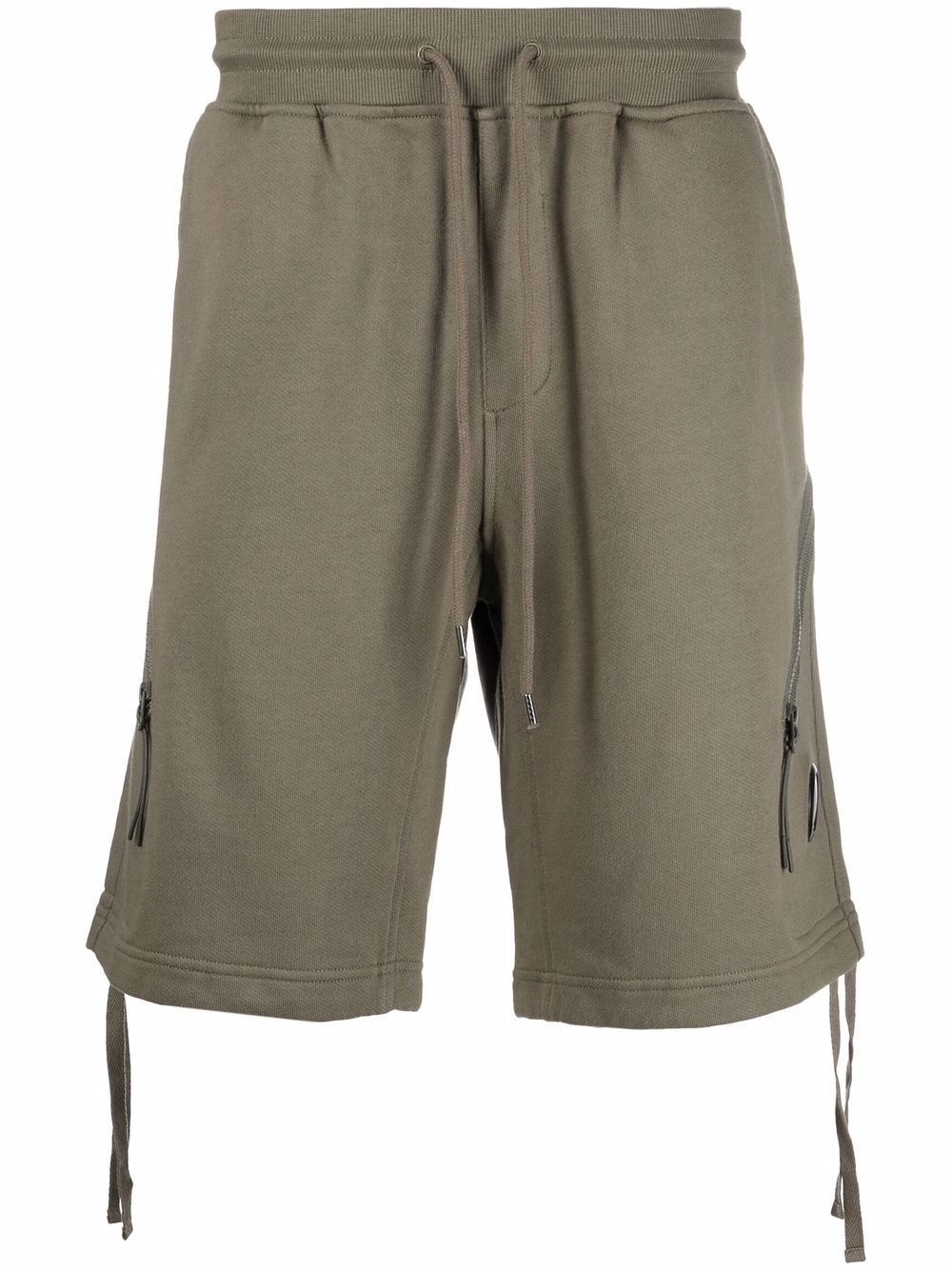 Lens-detail cotton track shorts - 1