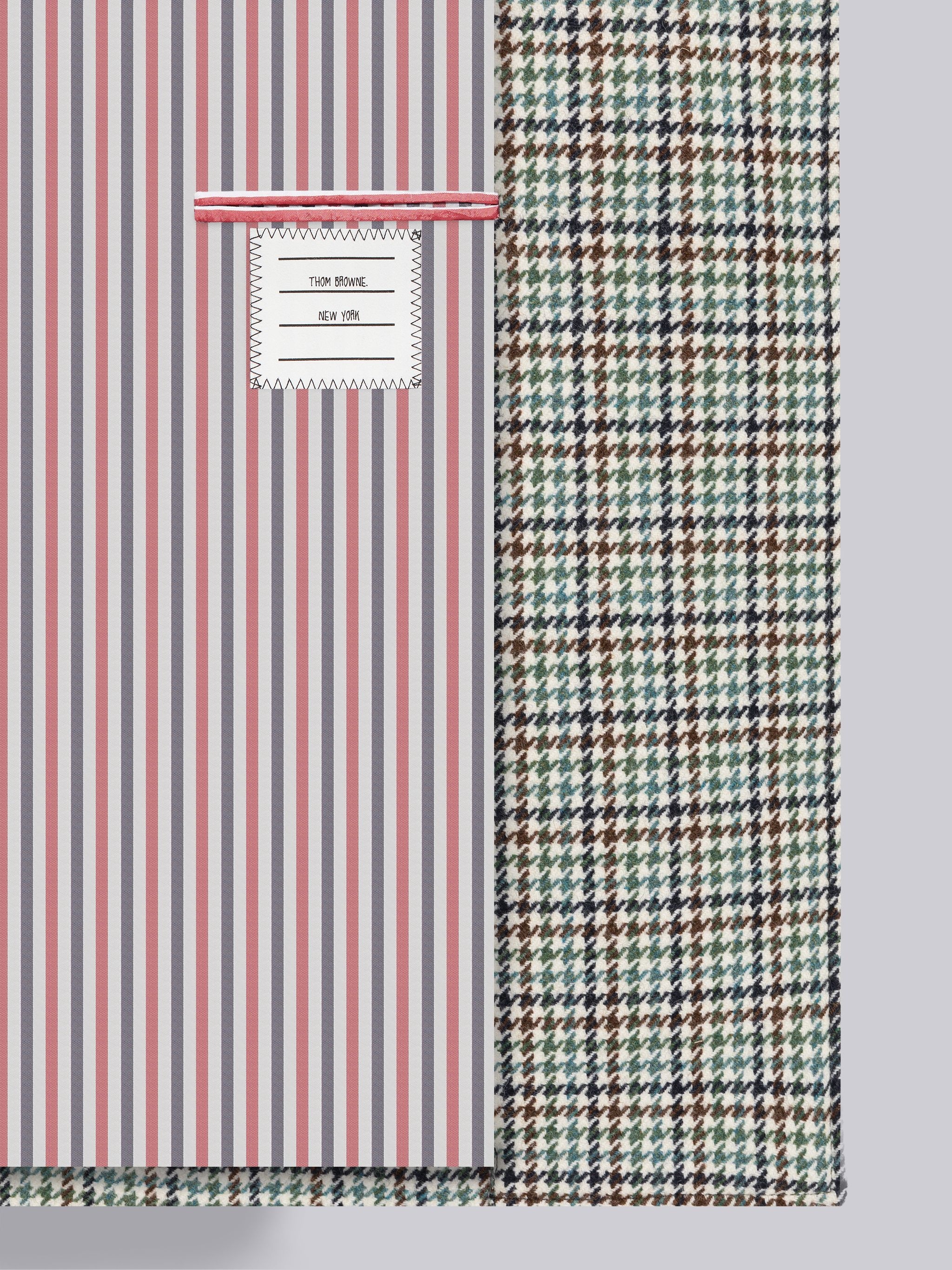 Houndstooth Lambswool Sack Overcoat - 6