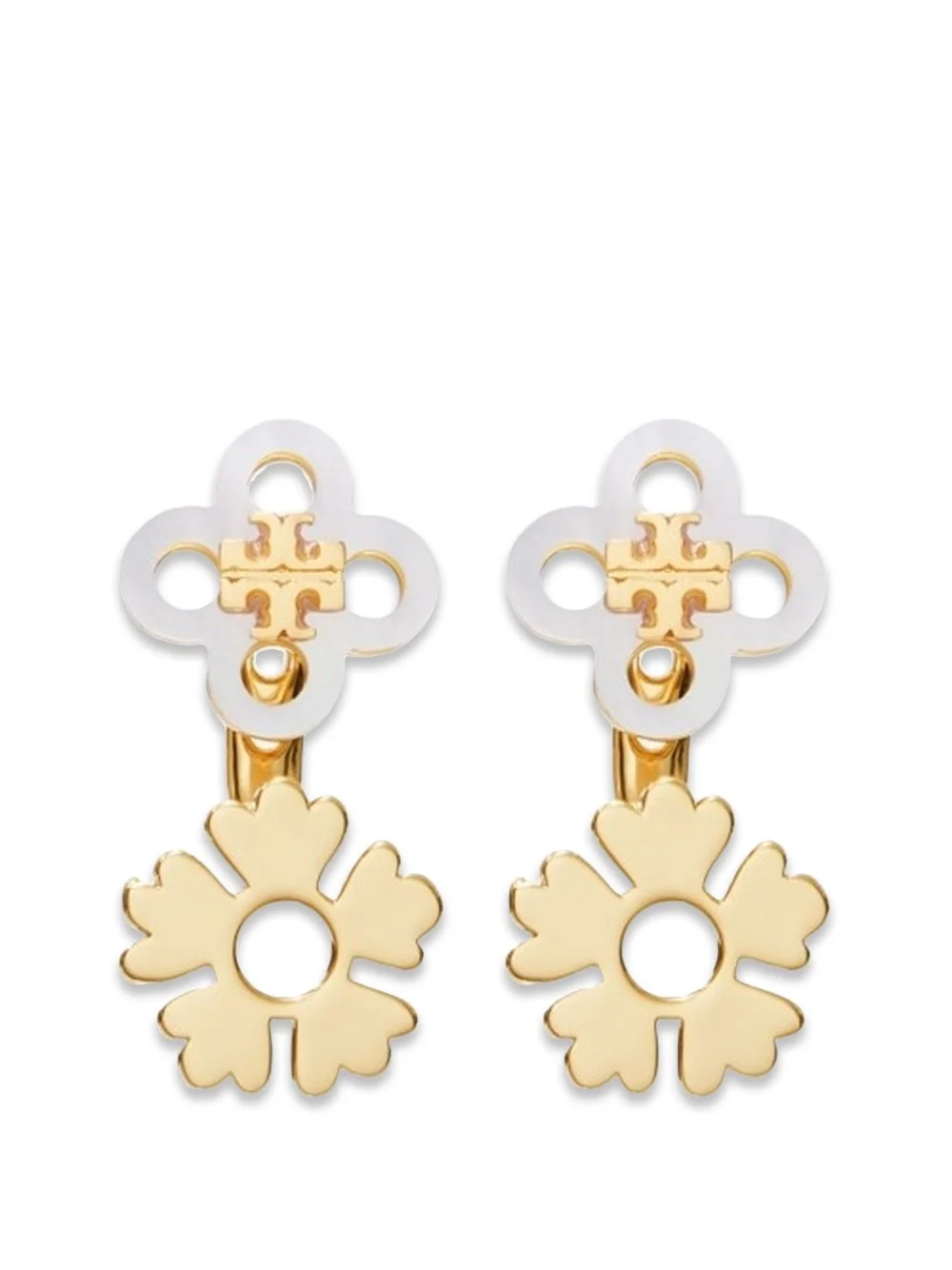 Double-T flower earrings - 1